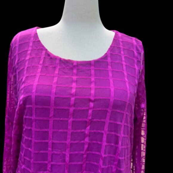plus size Alfani 3X windowpane overlay tunic - Picture 1 of 10